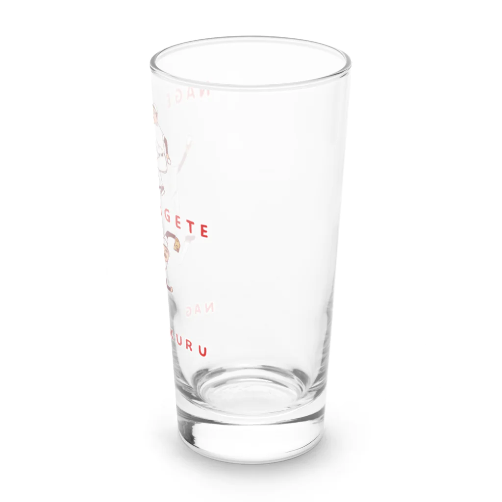 NIKORASU GOの野球デザイン「投げて投げて投げまくる」（Tシャツ・パーカー・ETC）） Long Sized Water Glass :right