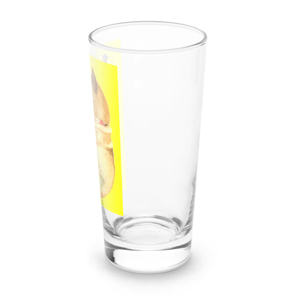 柴犬しばわんこhana873の柴犬わんこ黄色枠 Long Sized Water Glass :right