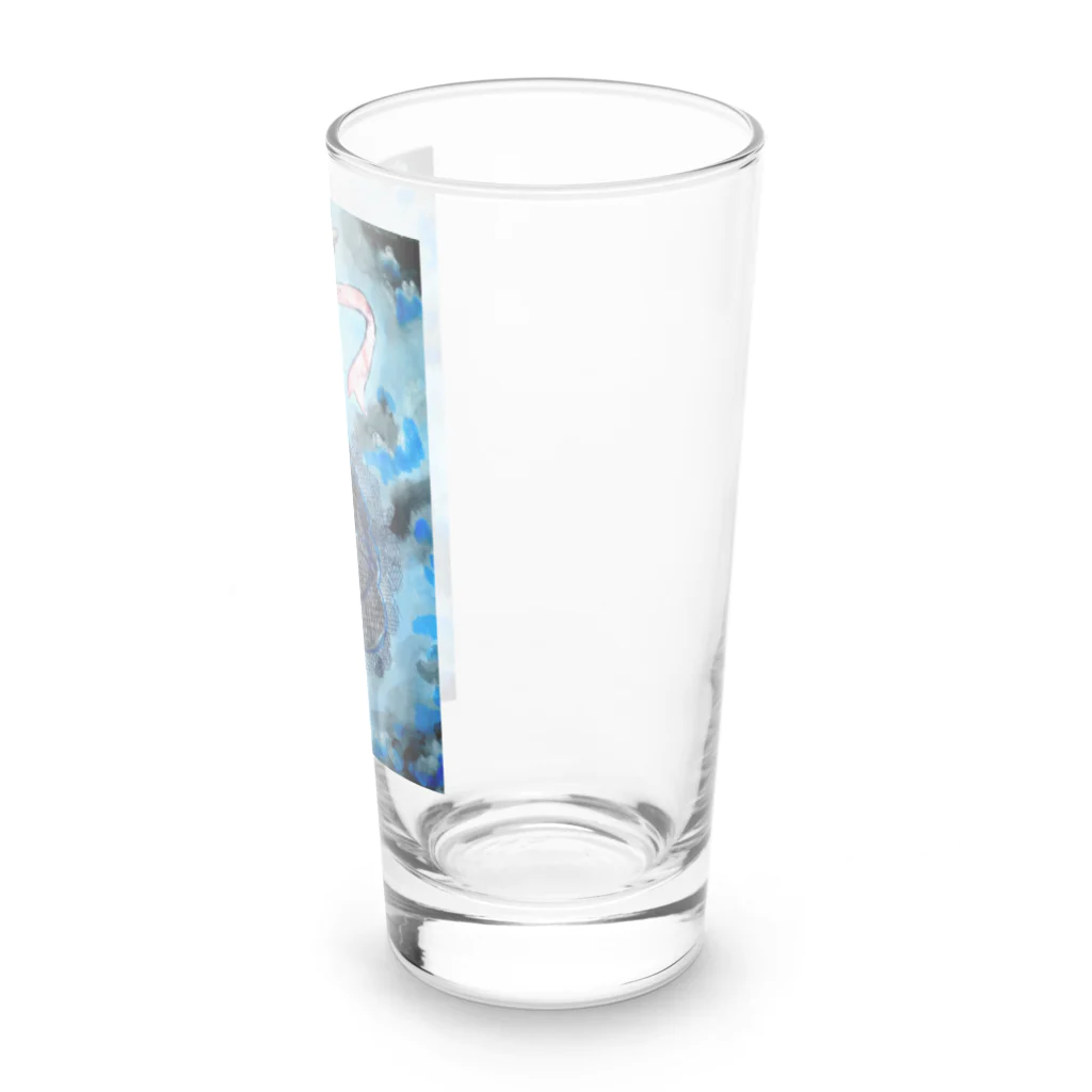 手描きおえかきのチャンスを待つ Long Sized Water Glass :right