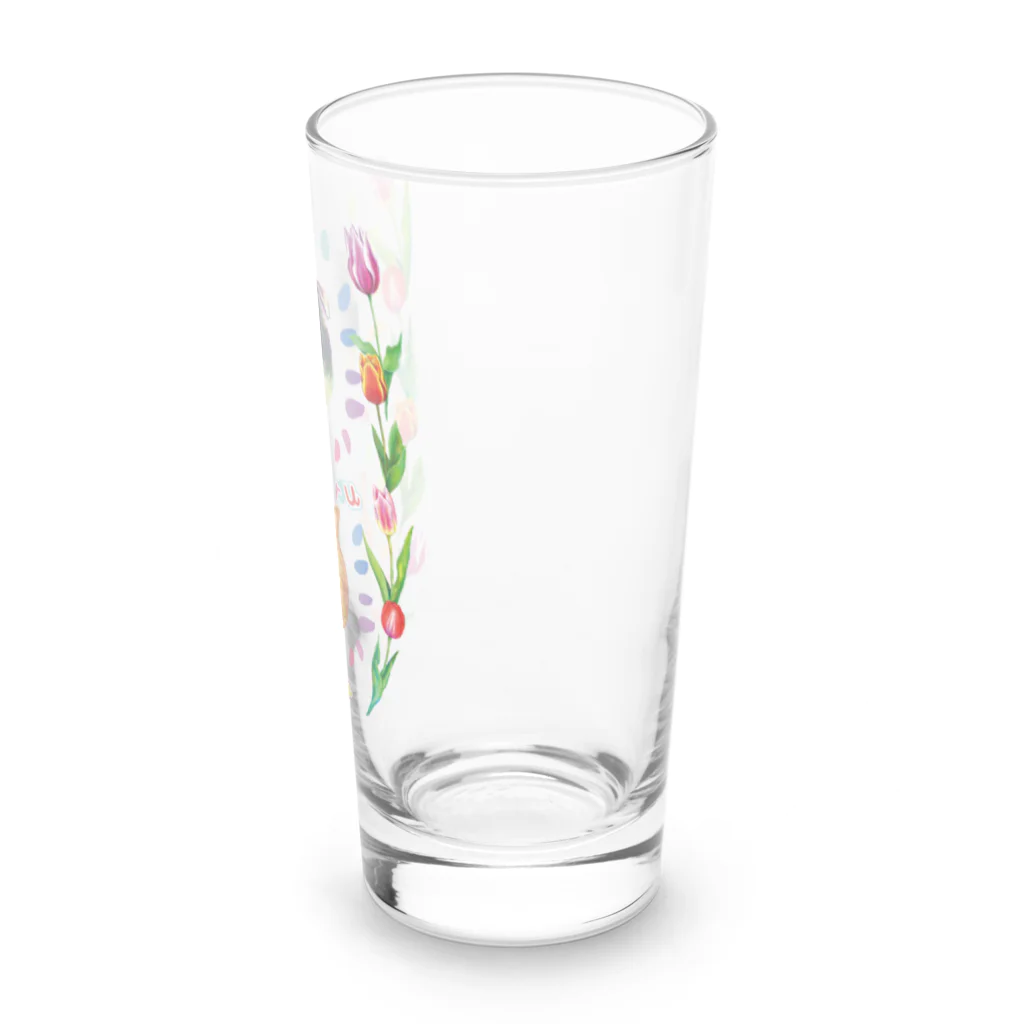 油絵描きの小物売り場の蒲田Loveおにぎりちゃんの愛猫ちゃんズ（グッズ） Long Sized Water Glass :right