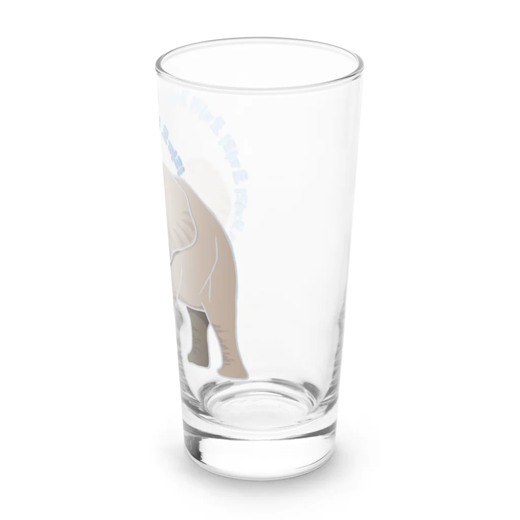 LalaHangeulのアフリカゾウさん　ハングルバージョン Long Sized Water Glass :right