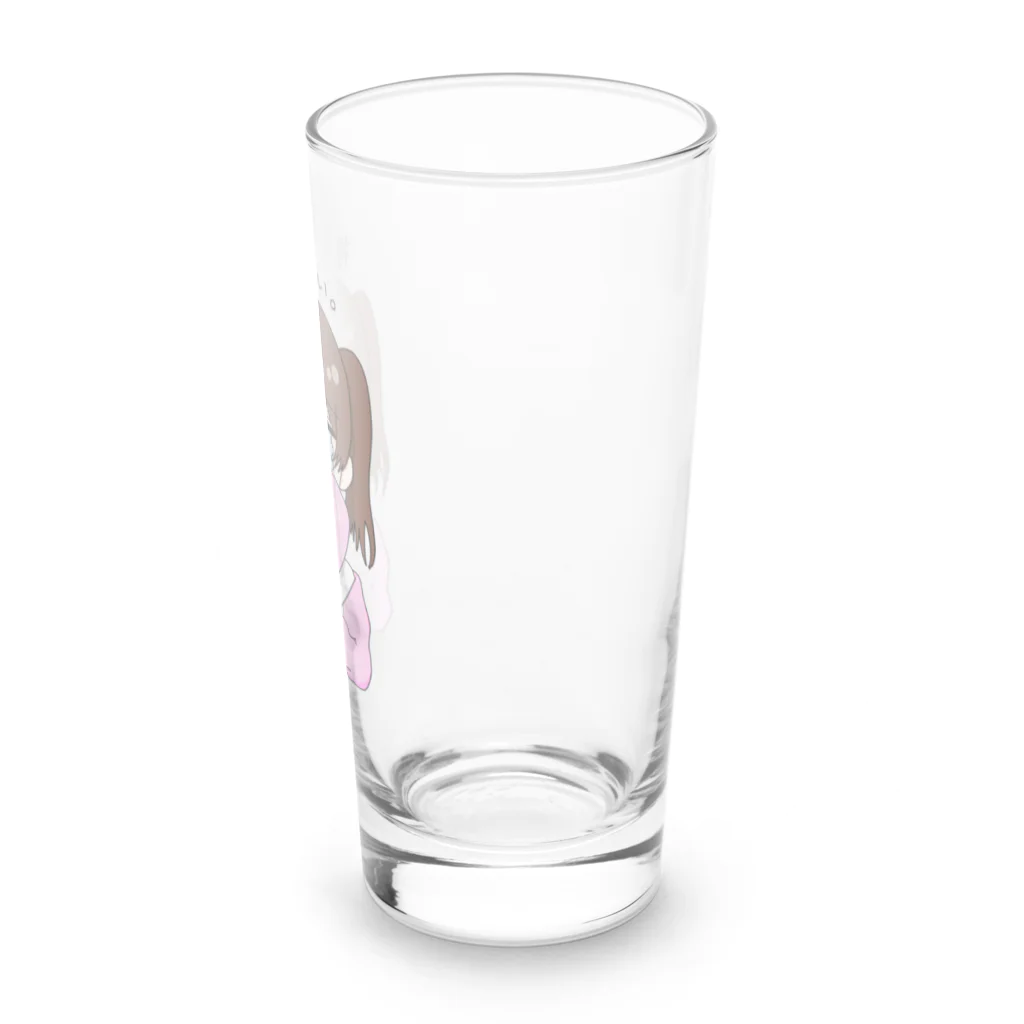 こくうの推しが尊いちゃん(桃色) Long Sized Water Glass :right