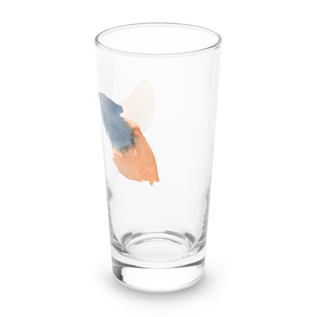 c5watercolorの水彩ペイント・オレンジ&インディゴ Long Sized Water Glass :right