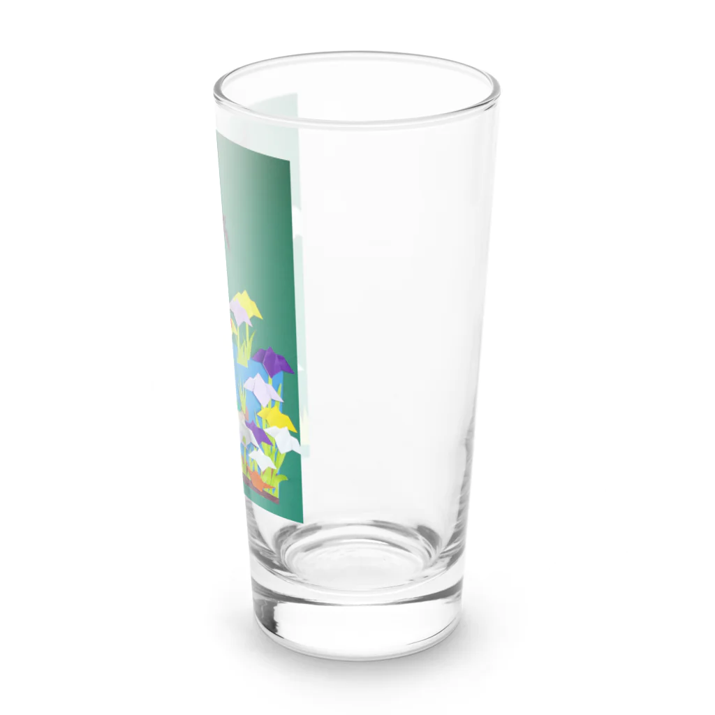 ひだまりの壁面シリーズ　ツバメとあやめ Long Sized Water Glass :right