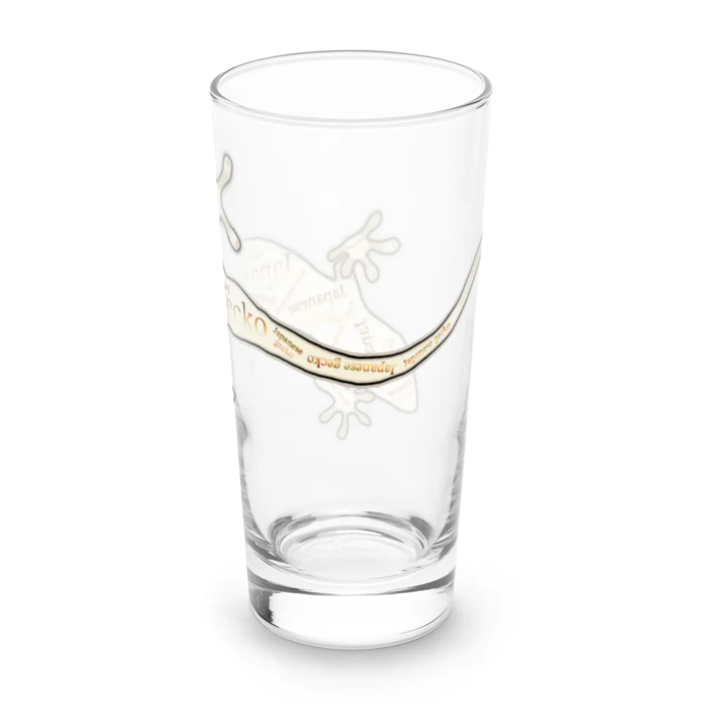 LalaHangeulのJapanese gecko(ニホンヤモリ)　英語デザイン Long Sized Water Glass :right