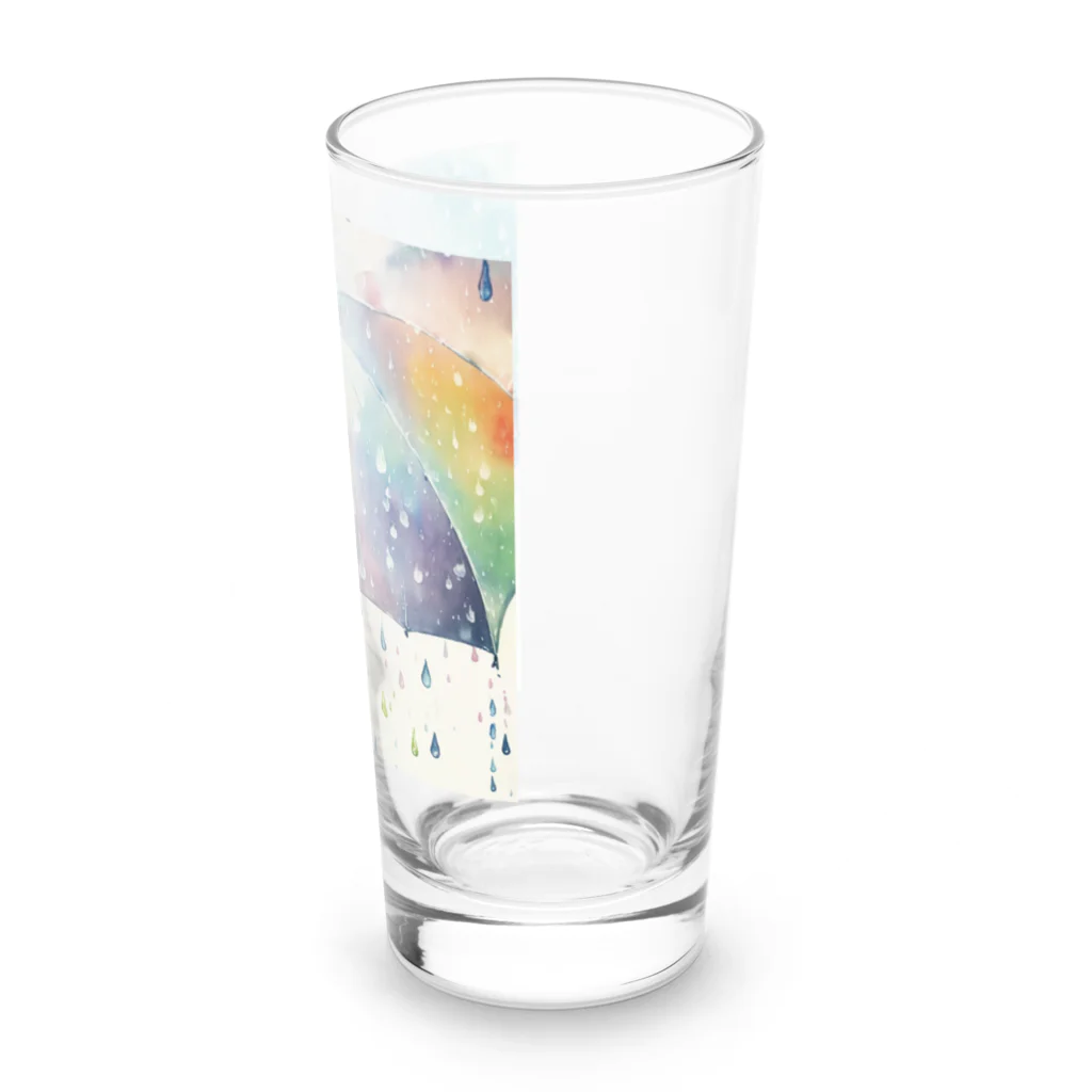 ぽけの水彩風雨の風景 Long Sized Water Glass :right