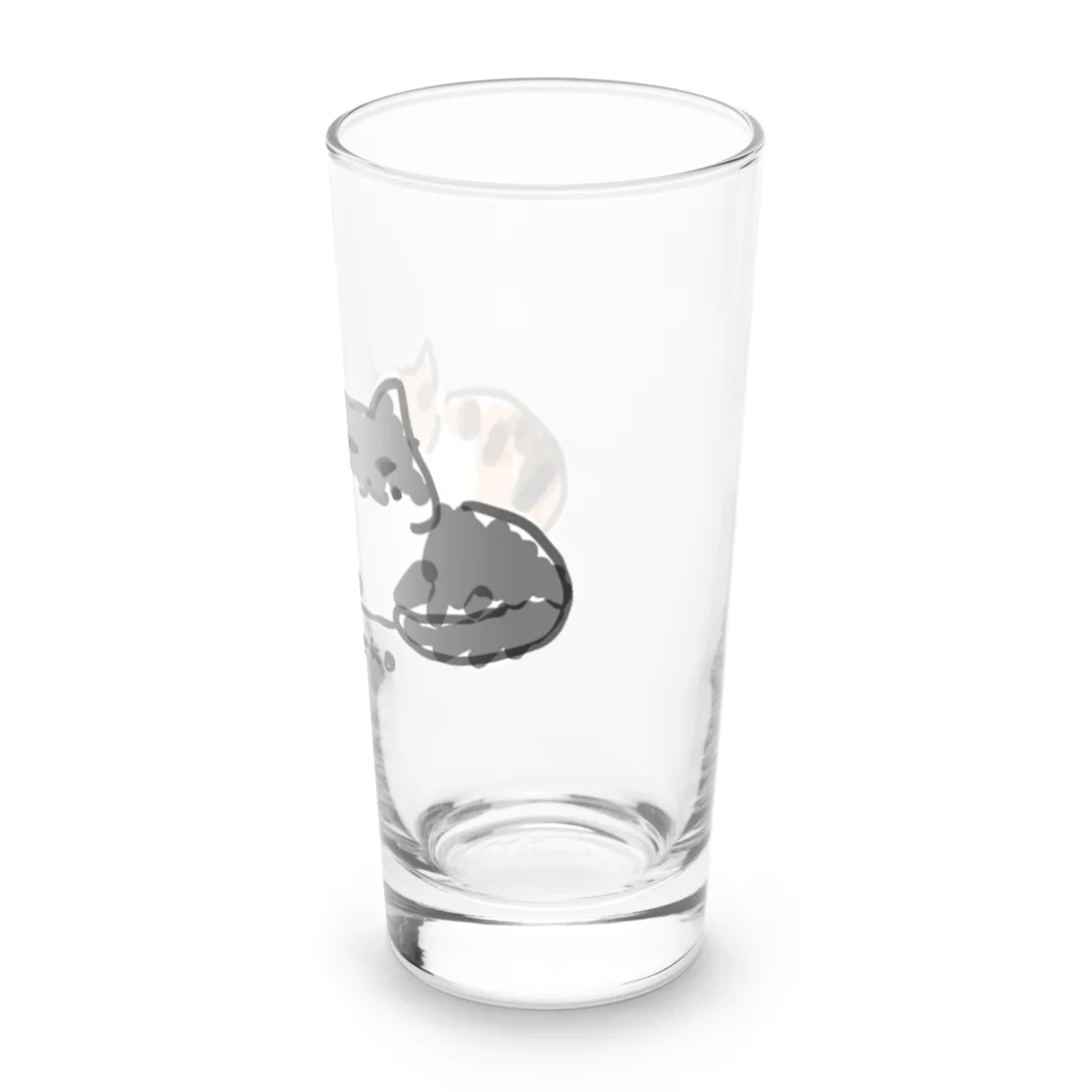 保護ねこカフェ もりねこのふたばちゃん&べべちゃん Long Sized Water Glass :right