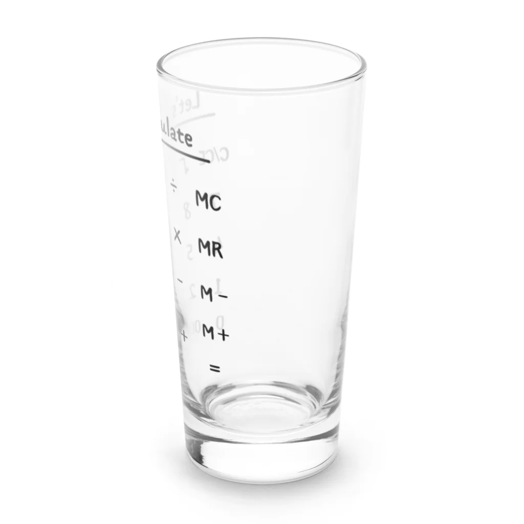 ぺんぎん24の計算しよう(ブラック) Long Sized Water Glass :right