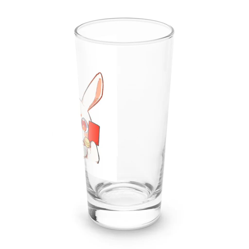 .°ஐ.*まりる°ஐ.*のレッドカードうさぎ Long Sized Water Glass :right