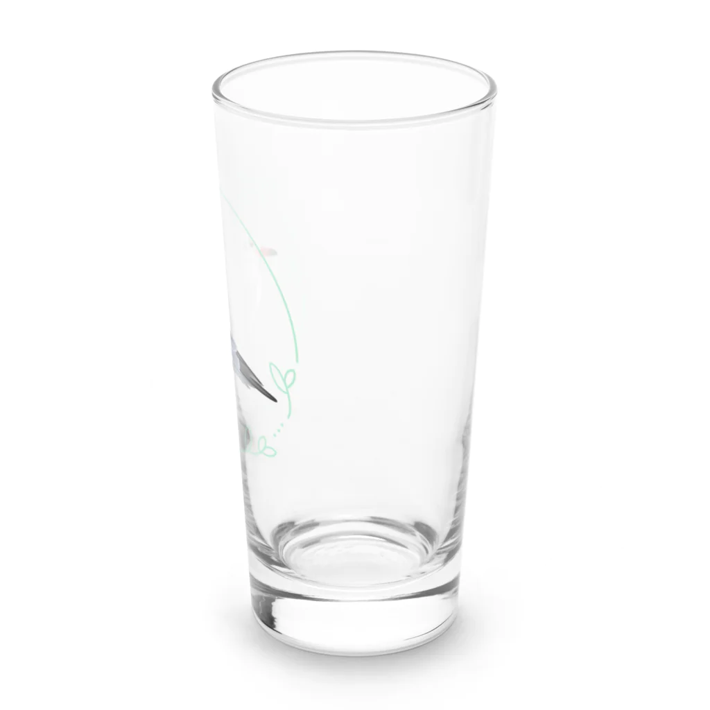 やちよ｜リアル鳥イラストのユリカモメさん Long Sized Water Glass :right