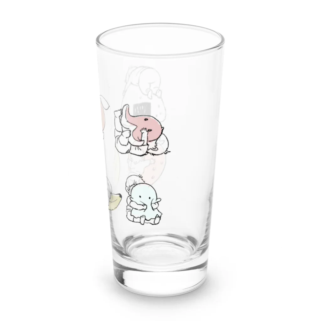 渡邊 春菜のハグする赤ちゃんまとめ(くすみカラー) Long Sized Water Glass :right