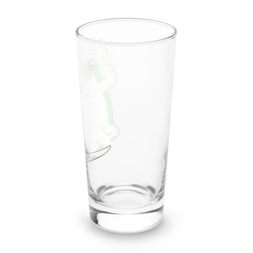 mini gecooperの餌欲しそうにこちらを見つめるグランディスヒルヤモリ Long Sized Water Glass :right