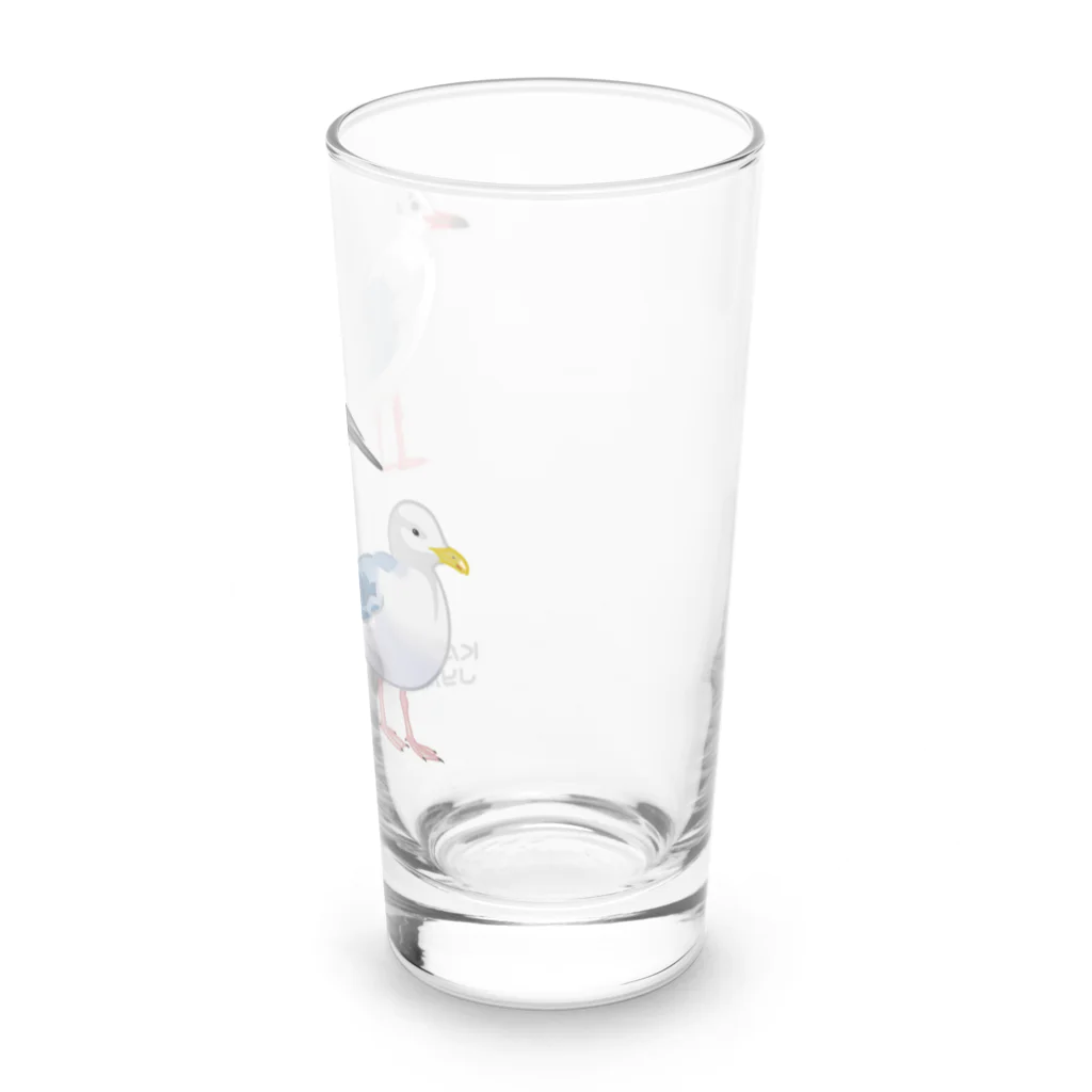 やちよ｜リアル鳥イラストのカモメじゃないよ Long Sized Water Glass :right