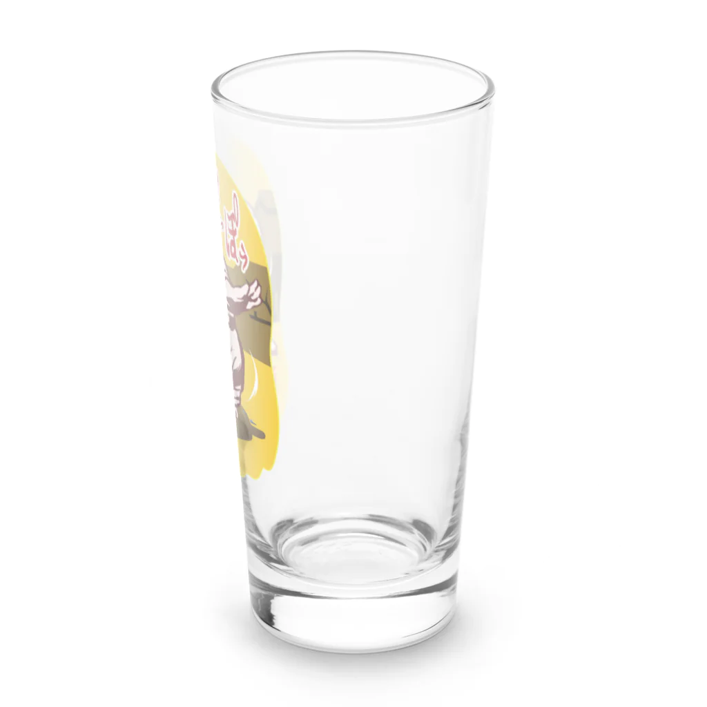 NAMI★HANA屋の日本の妖怪_ぬっぺっぽう＿黄色バック Long Sized Water Glass :right
