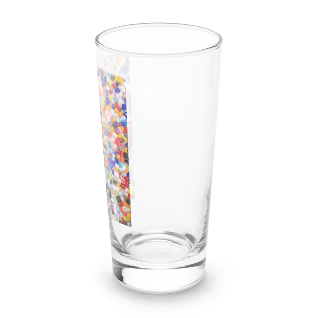 米農家の絵描きのガラス玉たち Long Sized Water Glass :right