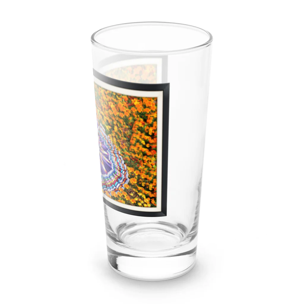 R&N Photographyのカトリーナとマリーゴールド花｜死者の日・日本のカトリーナ Long Sized Water Glass :right