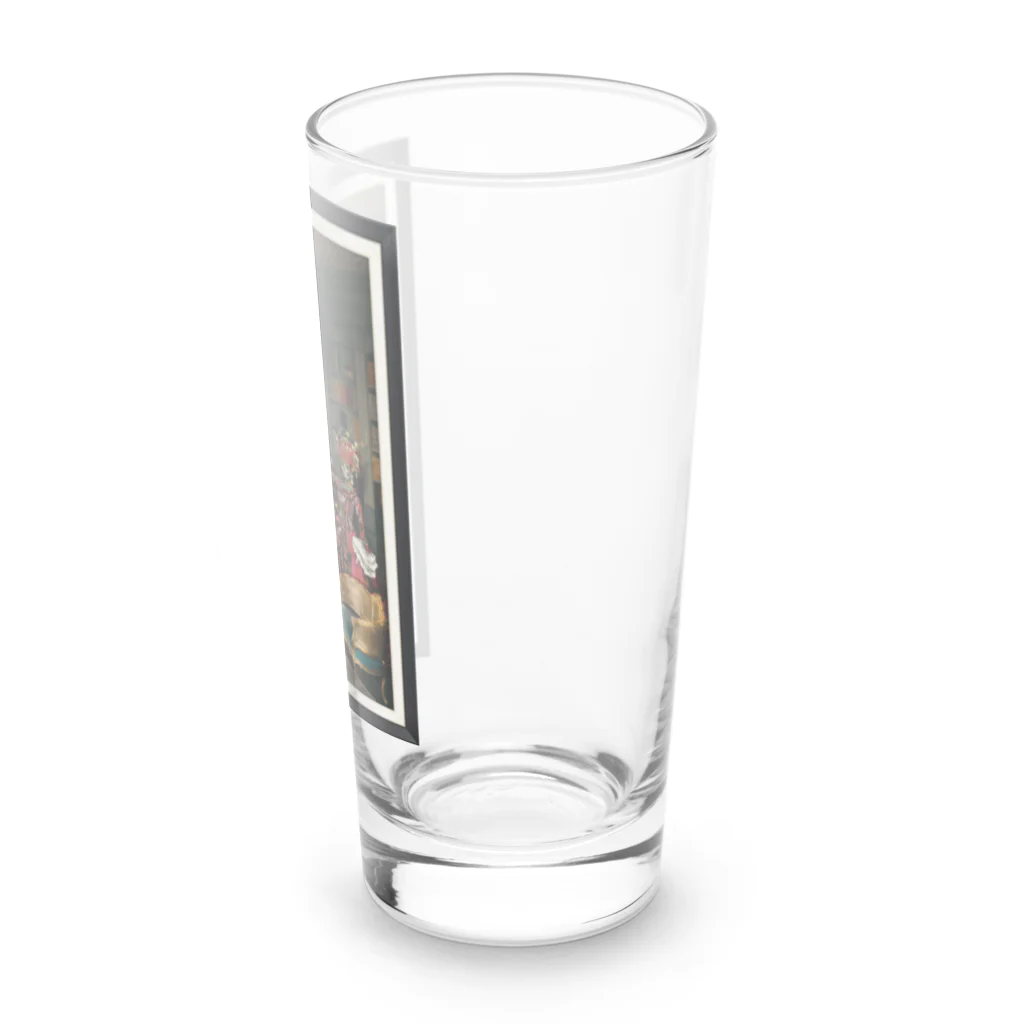 R&N Photographyのカトリーナとポインセチア花｜死者の日・日本のカトリーナ Long Sized Water Glass :right