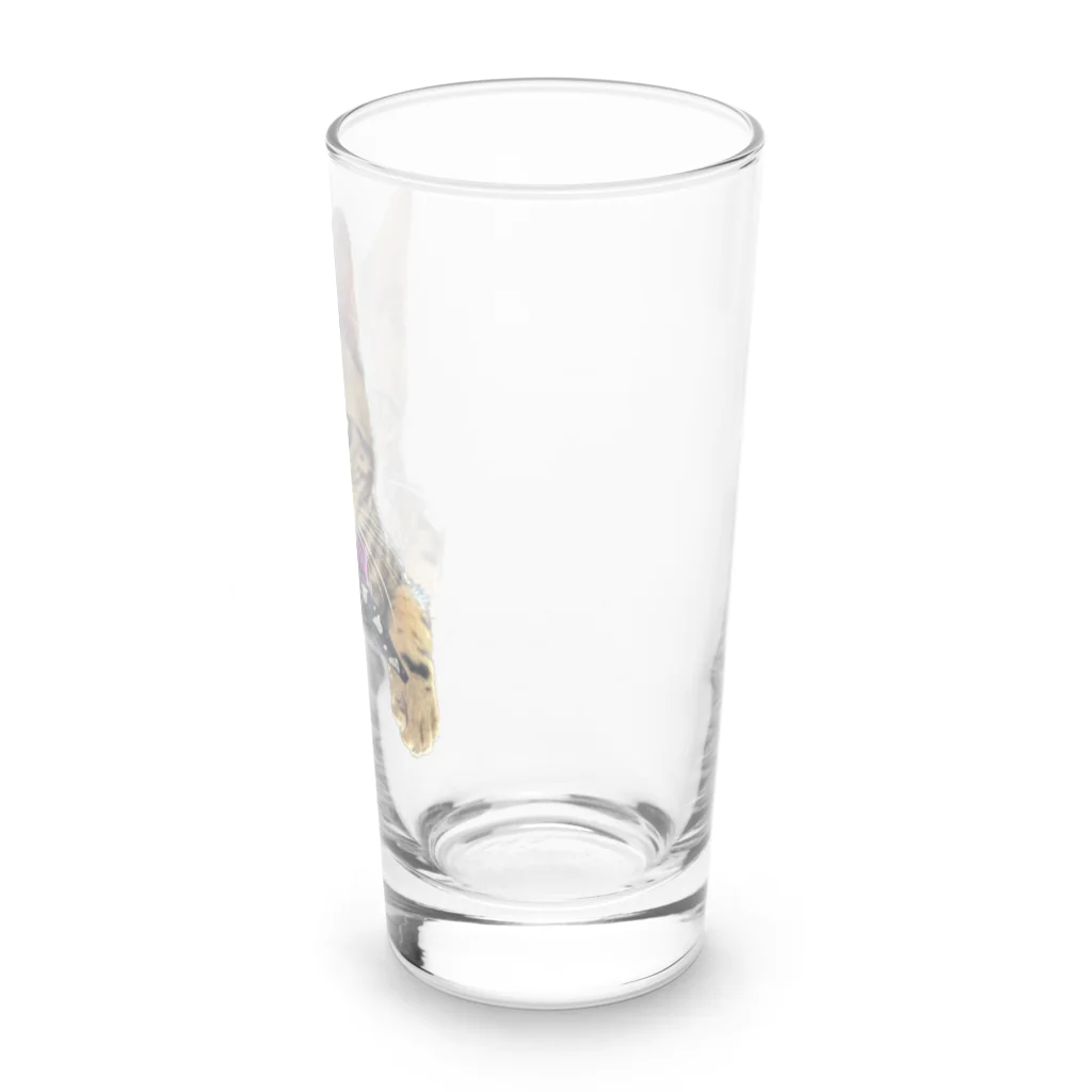 いくママ 猫との毎日のペロリンおむすび Long Sized Water Glass :right