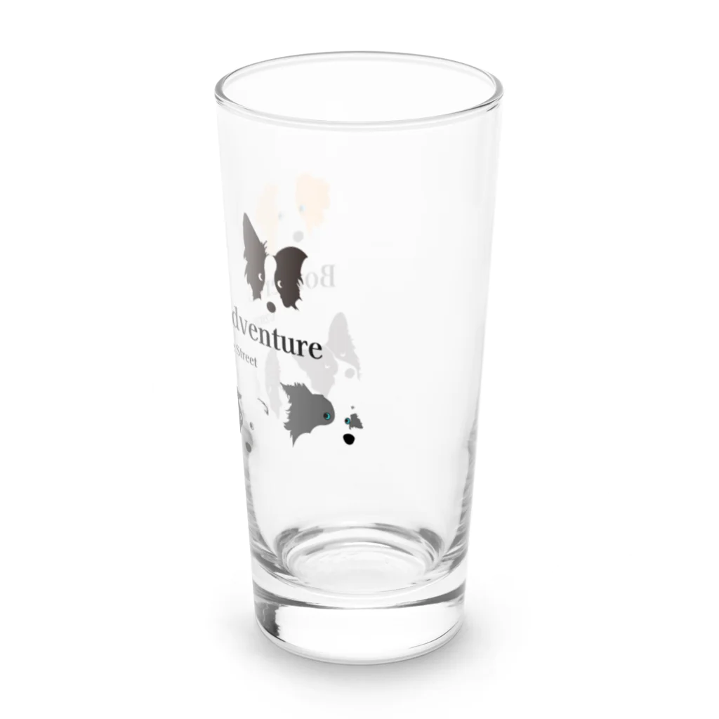 Bordercollie Streetの7 Border Collies-1 Long Sized Water Glass :right