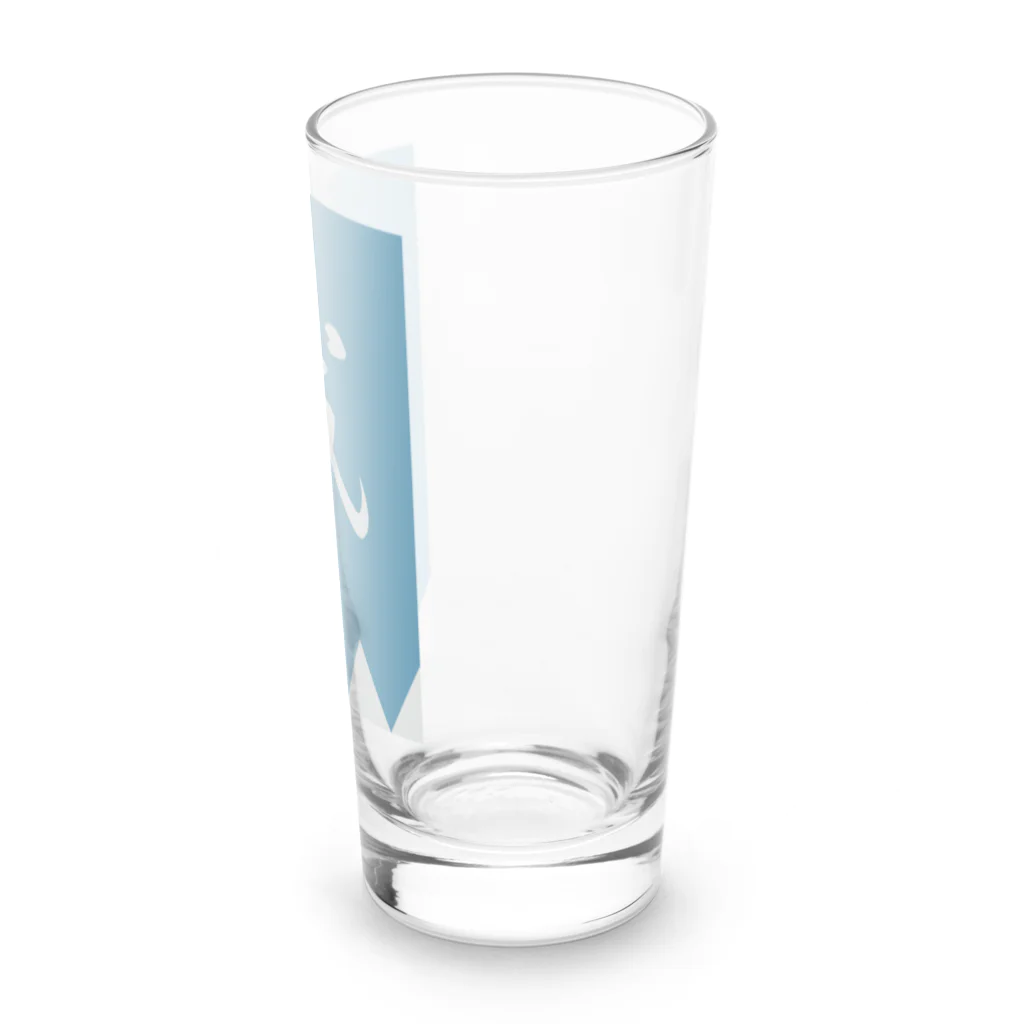 キッズモード某の浅葱色の隊旗 Long Sized Water Glass :right