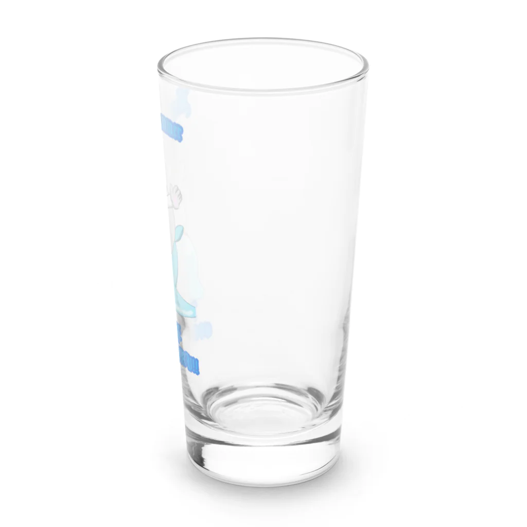 ホワイトドラゴン　タイトくん💙のあなたの夏がいい思い出になりますように Long Sized Water Glass :right