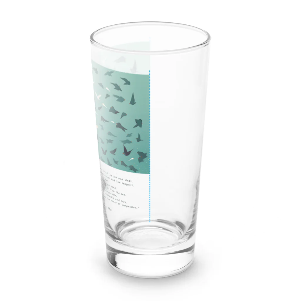 鳥救うSUZURIの『うみ、とり、わたし』【寄付付き商品】 Long Sized Water Glass :right