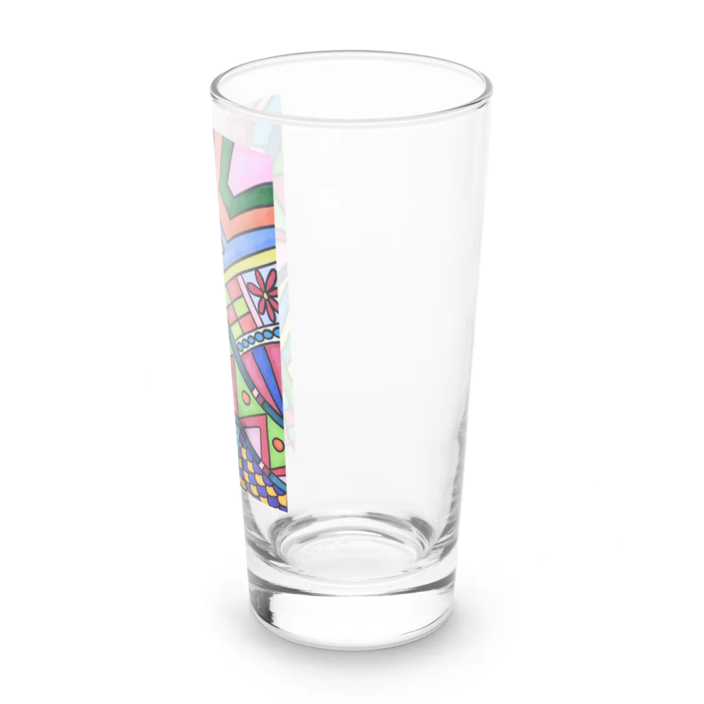 結華の障害者アート 手描きイラスト カラフル Long Sized Water Glass :right