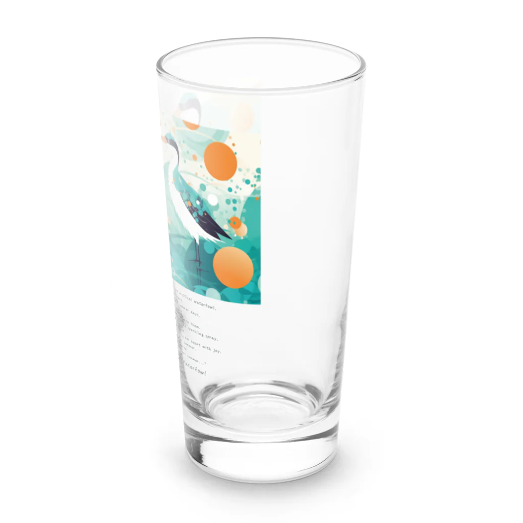 鳥救うSUZURIの『しぶきをまとうみずどり』【寄付付き商品】 Long Sized Water Glass :right