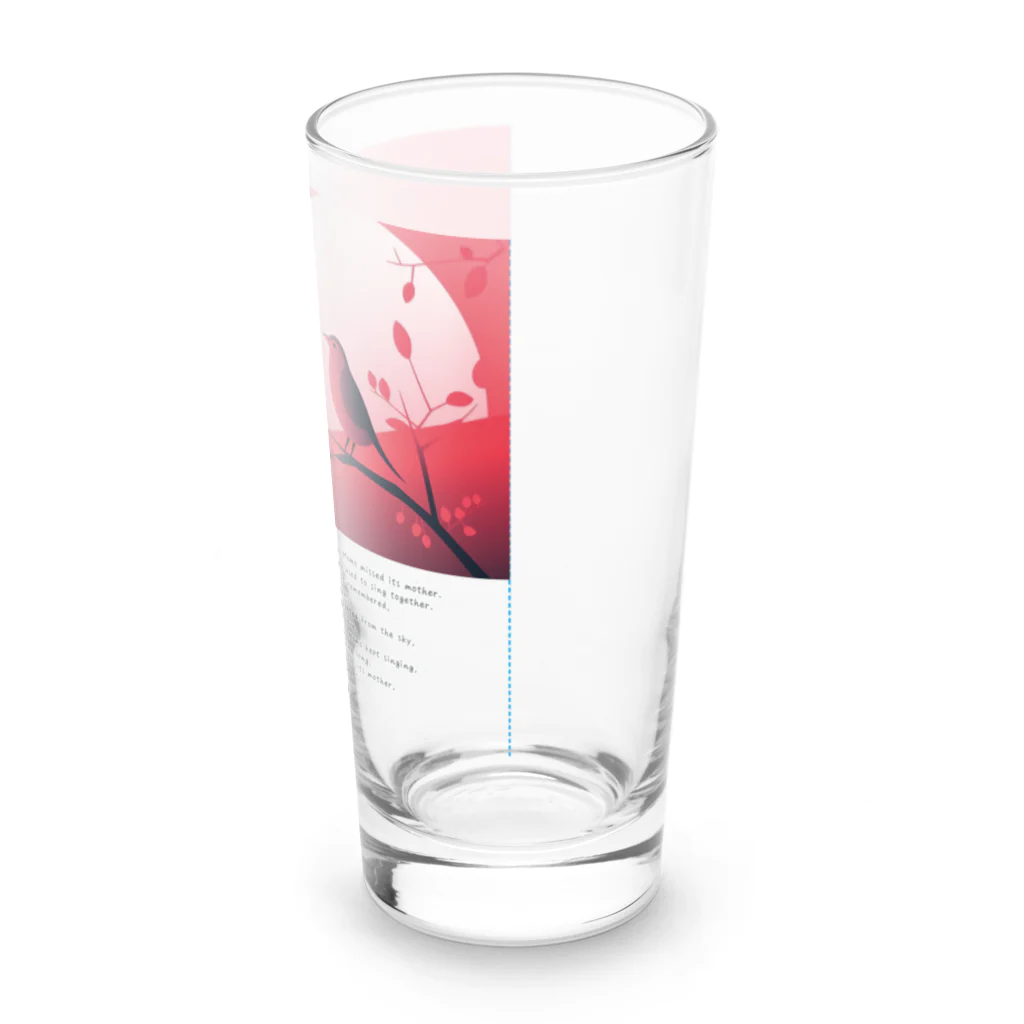 鳥救うSUZURIの『ははどり』【寄付付き商品】 Long Sized Water Glass :right