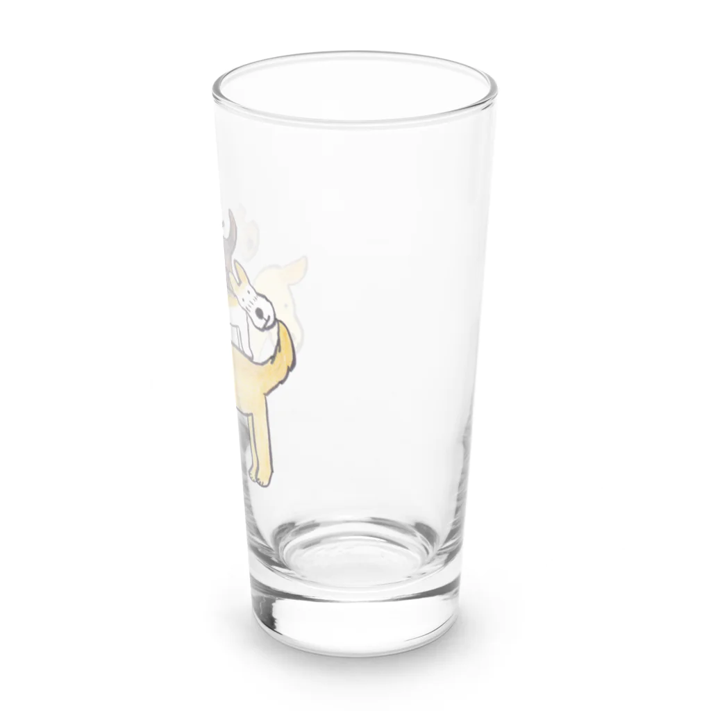 paritoraの仲良し4人組のトーテムポール Long Sized Water Glass :right