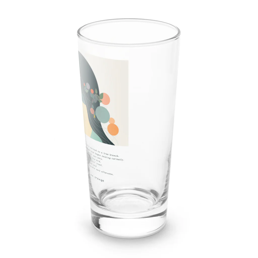 鳥救うSUZURIの『こんなところにオレンジ』【寄付付き商品】 Long Sized Water Glass :right