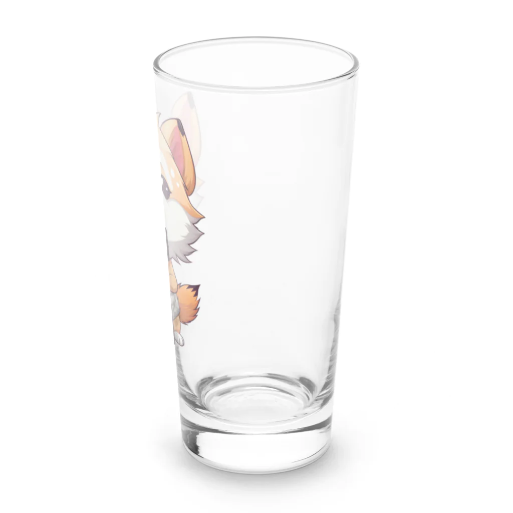 Vasetti_pressの可愛いキツネとマイク Long Sized Water Glass :right