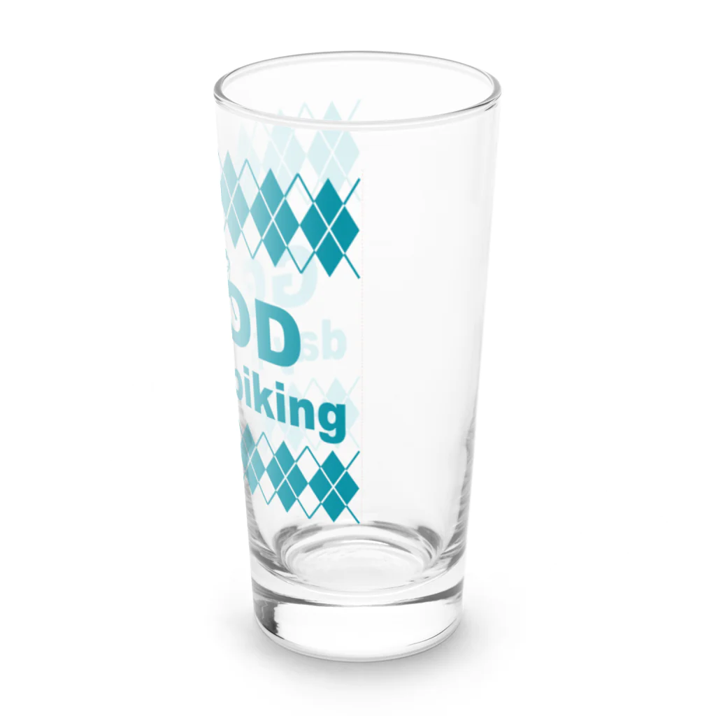 キッズモード某のチャリロゴアーガイル(mint) Long Sized Water Glass :right