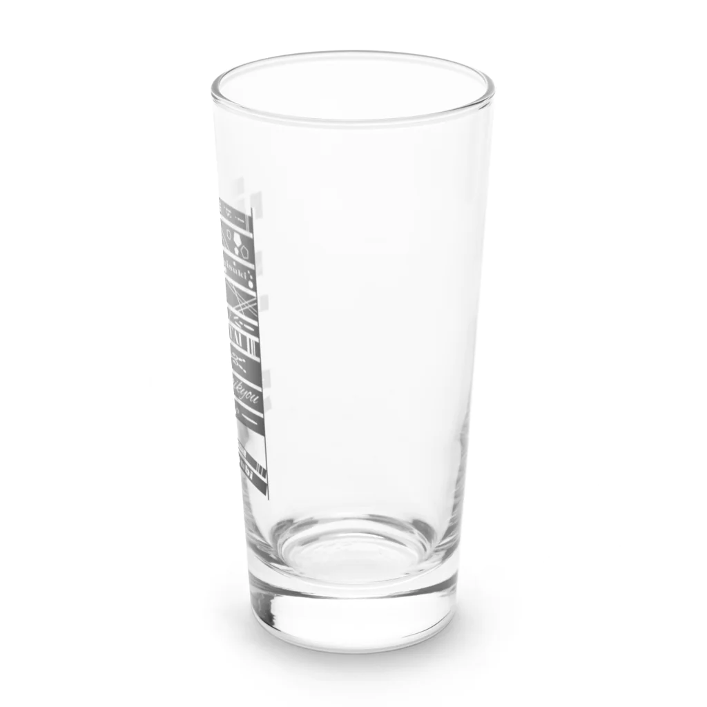 みなのせかいのよく見ると怠惰な本棚 横 Long Sized Water Glass :right