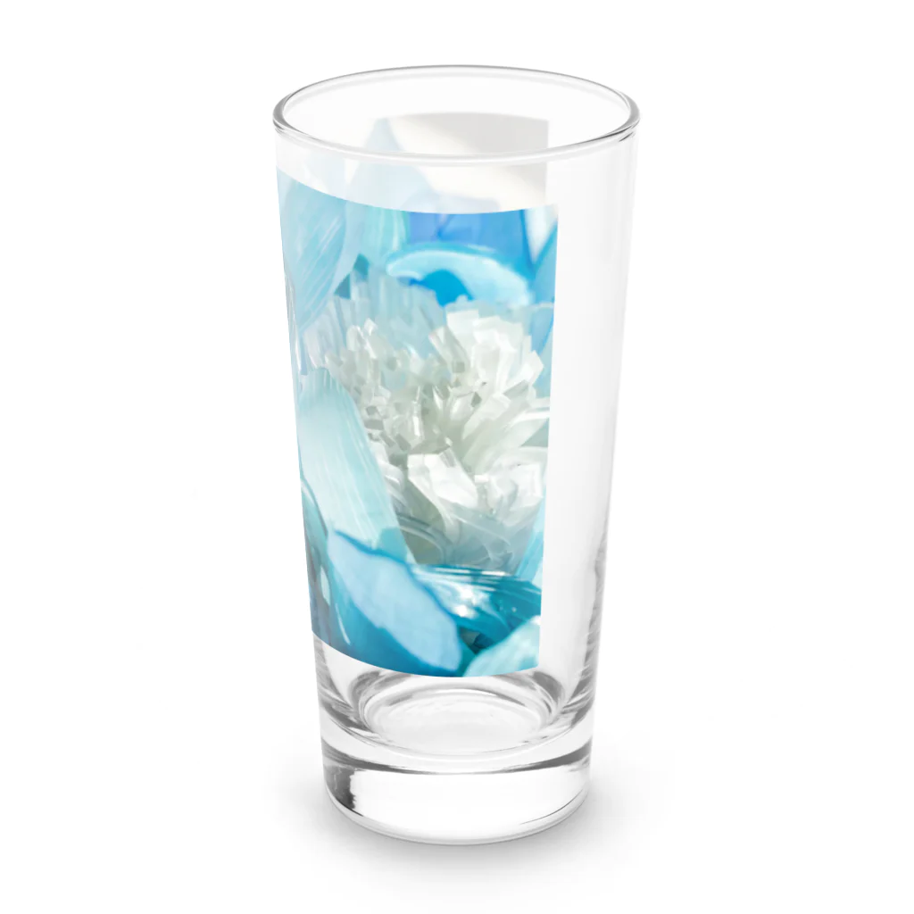 しばさおり jasmine mascotの青い花 ロンググラス右面