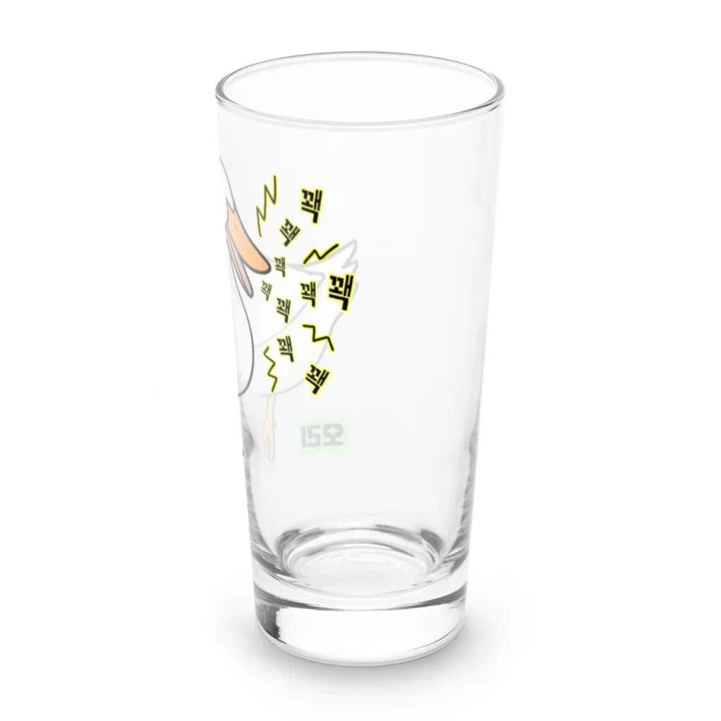 LalaHangeulの오리 (アヒル)韓国語オノマトペ Long Sized Water Glass :right