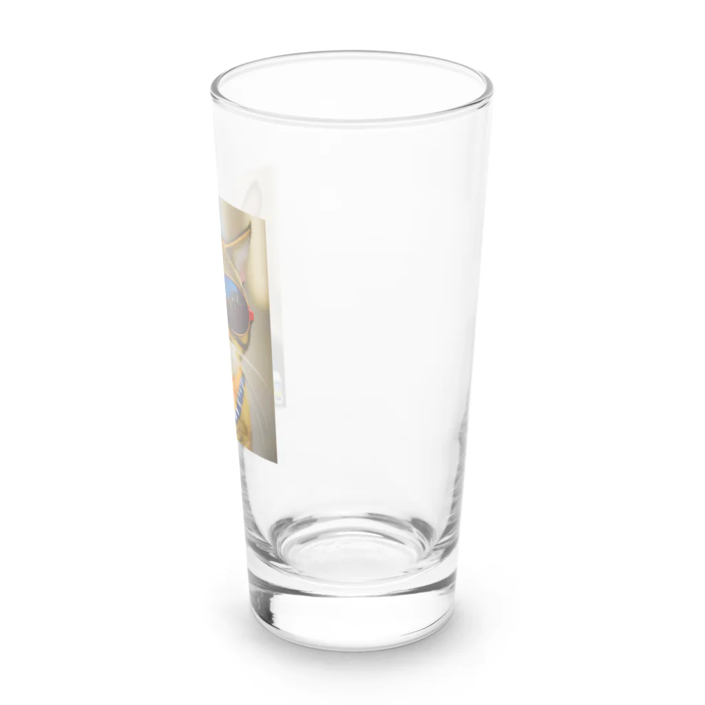 幻想的で創造的の猫にサングラス Long Sized Water Glass :right