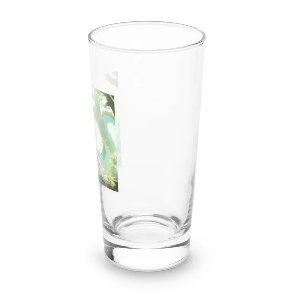 Wakuryuの八恩森の神龍と少女 Long Sized Water Glass :right