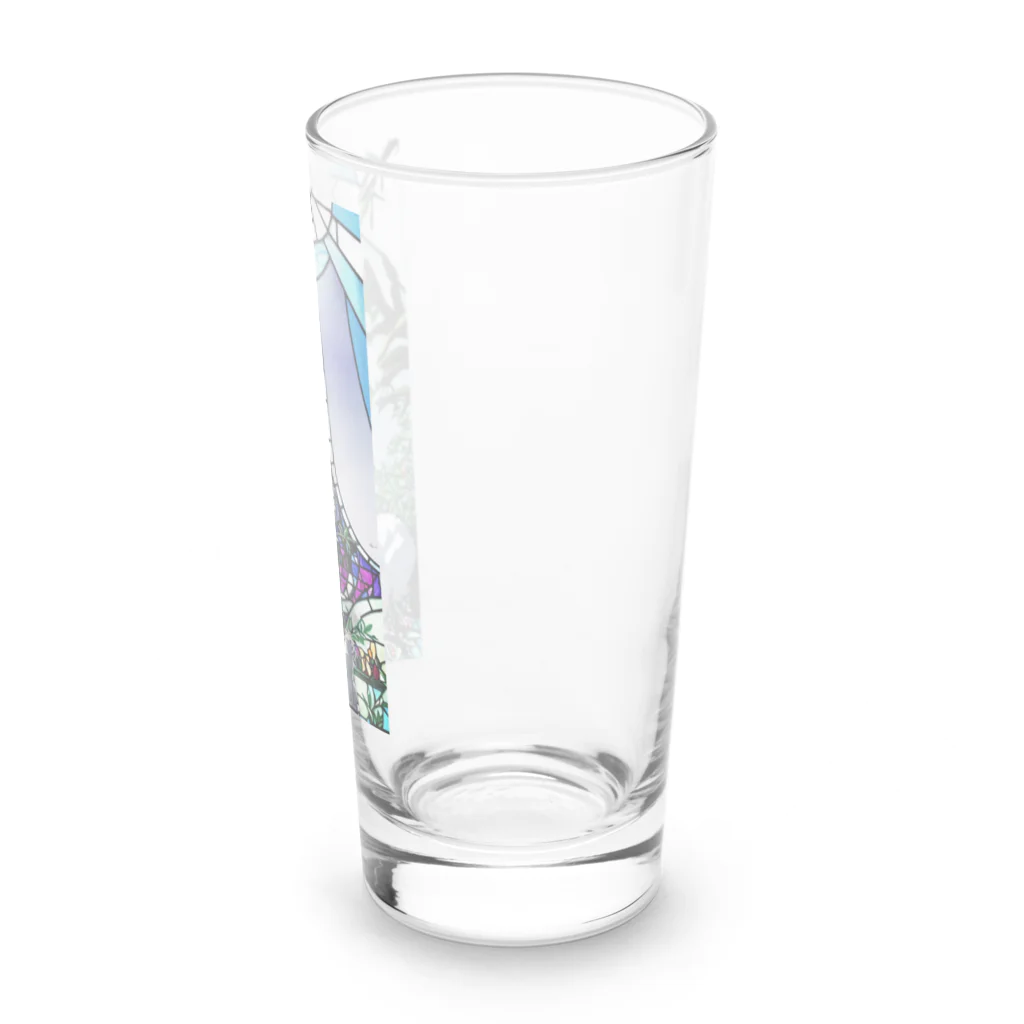 はる【AI世界遺産】のステンドグラス風猫@ダマスカス Long Sized Water Glass :right