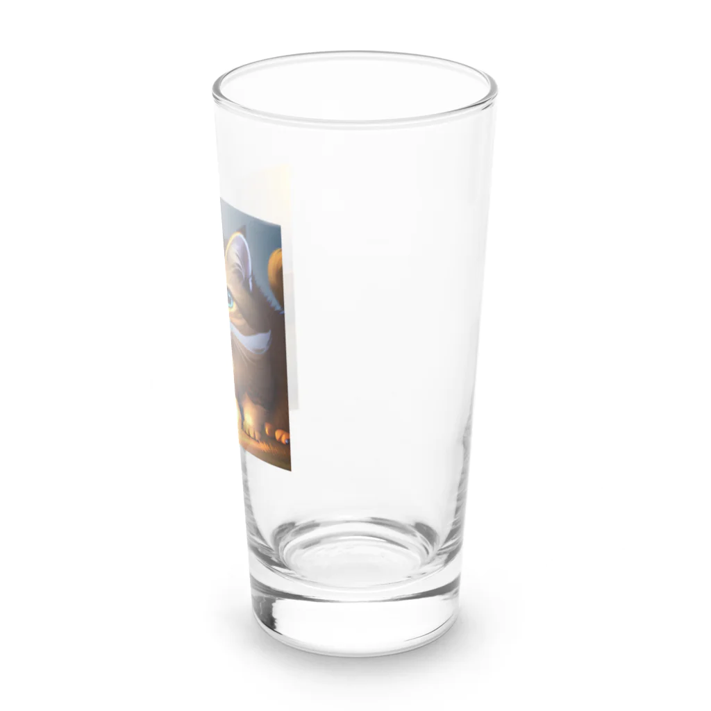 toshiオリジナルshopのフワフワにゃんこのイラストグッズ Long Sized Water Glass :right