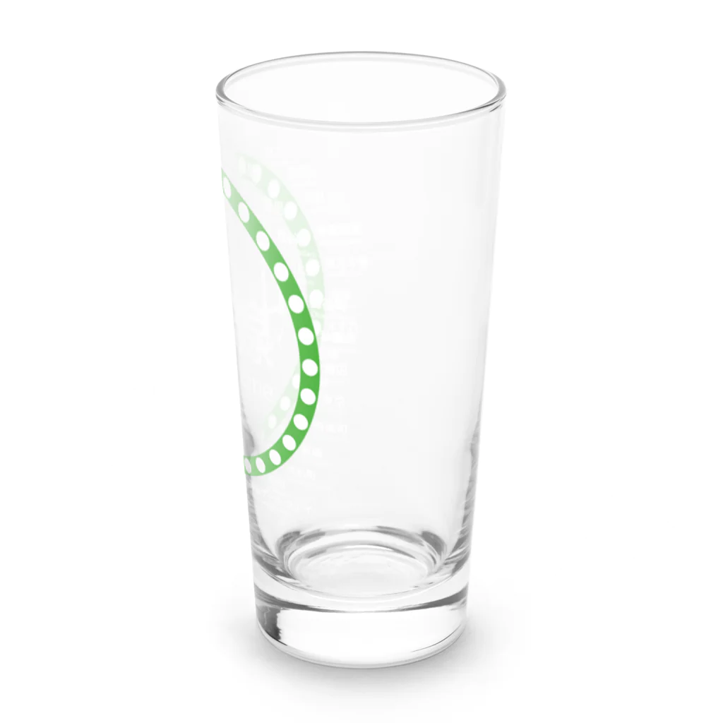 DRIPPEDのJR山手線路線図 白ロゴ Long Sized Water Glass :right