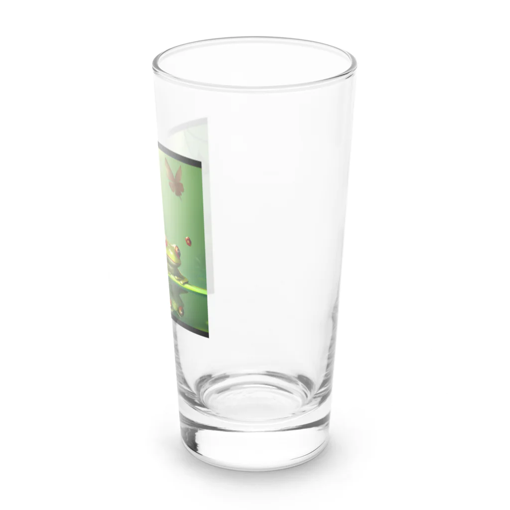 かえる商店の幸せを呼ぶかえる Long Sized Water Glass :right