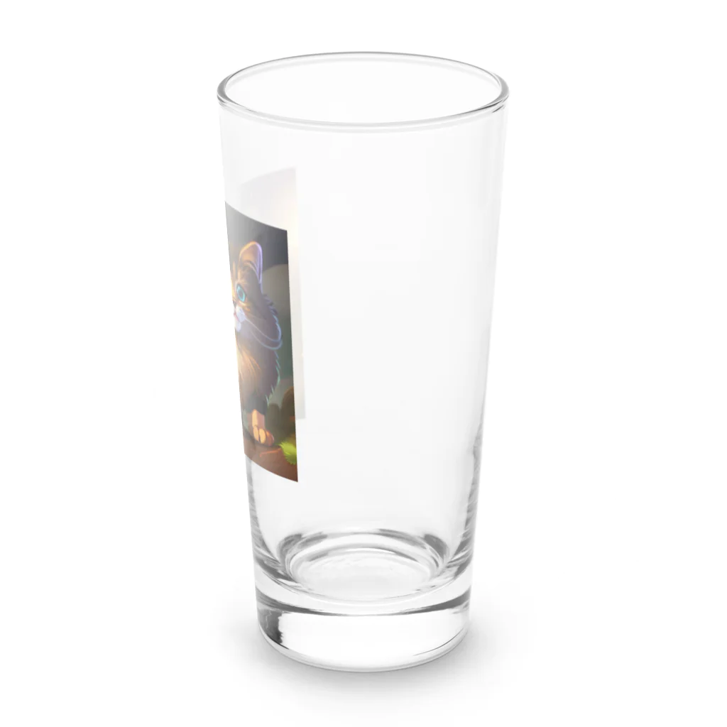 kpop大好き！のかわいい猫のイラストグッズ Long Sized Water Glass :right