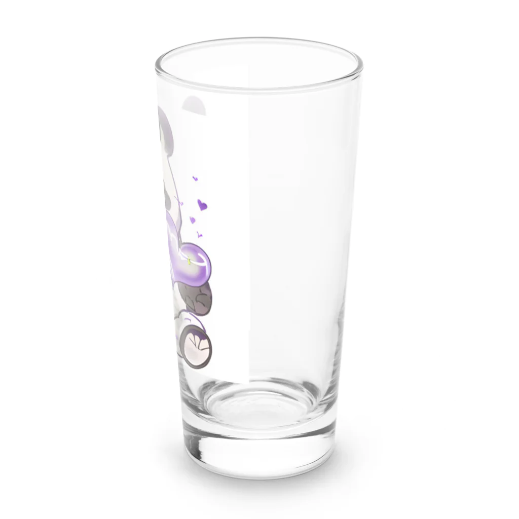 愛を届けるパンダの愛を送る紫パンダ Long Sized Water Glass :right