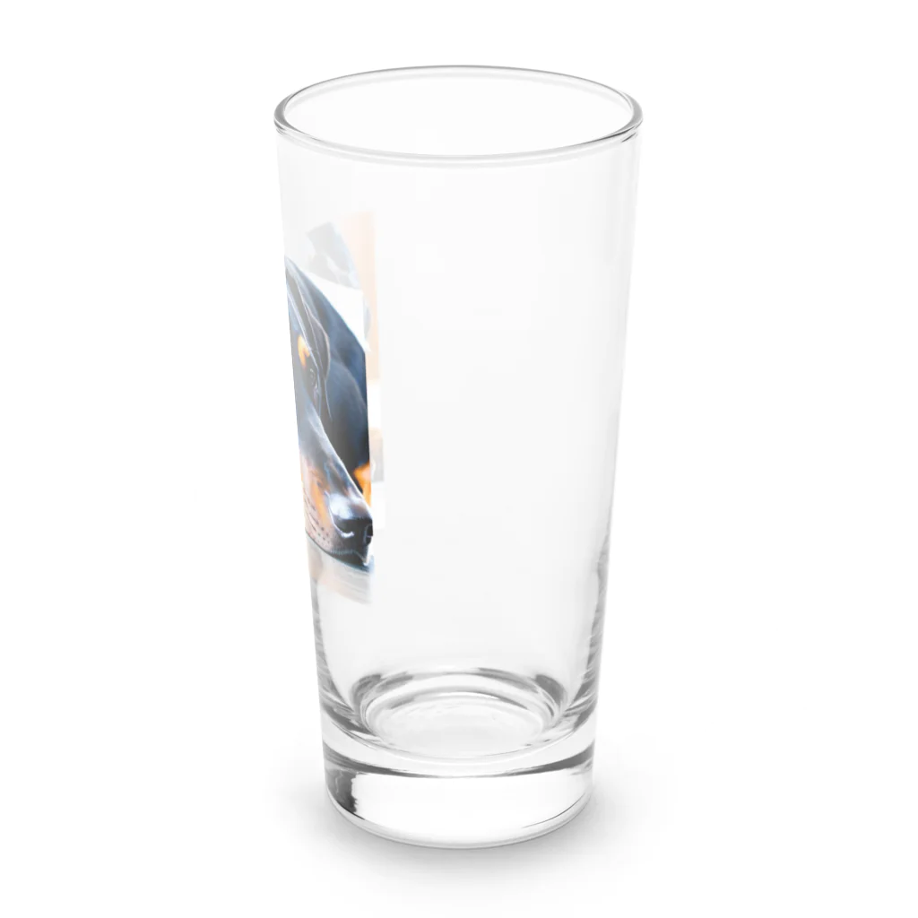 犬バカ部のタレミミドーベルマン Long Sized Water Glass :right