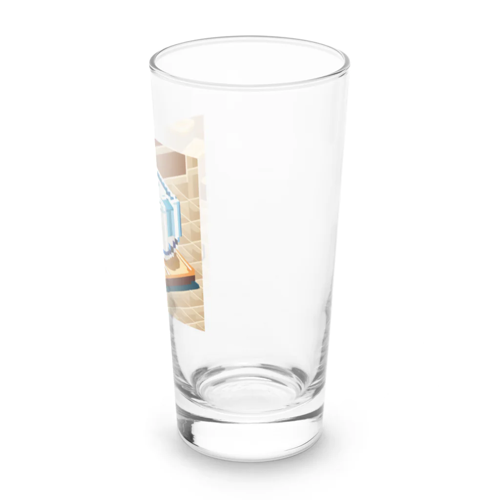 cunissaのドット絵コーヒーと電気ポット Long Sized Water Glass :right