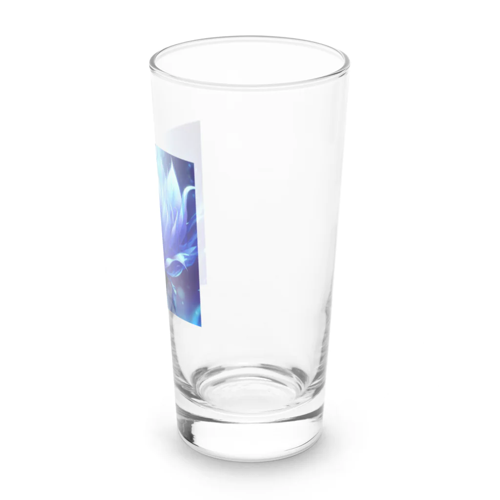 まよの幻想的なブルーフラワー Long Sized Water Glass :right