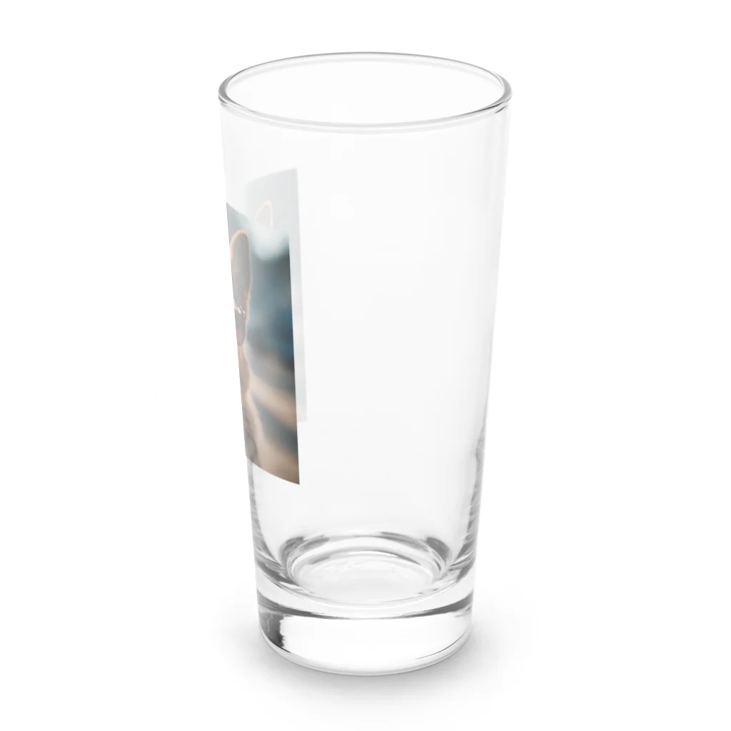 れおん&ぷりんす倶楽部のサングラスをかけたクールな犬 Long Sized Water Glass :right