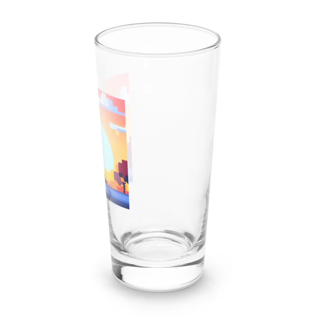 shibasannのフランスの風景のピクセルアート Long Sized Water Glass :right