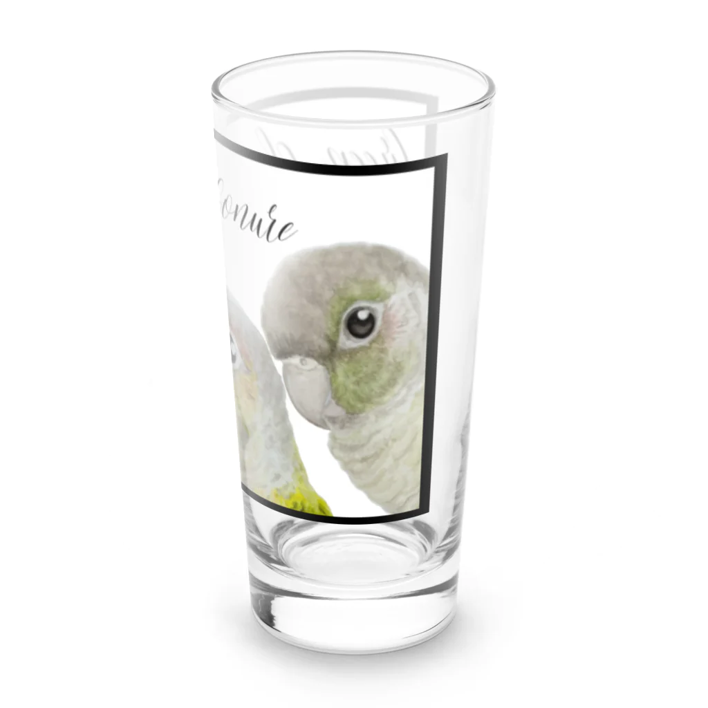 mariechan_koboの049 ウロコインコset シンプルフレームB Long Sized Water Glass :right